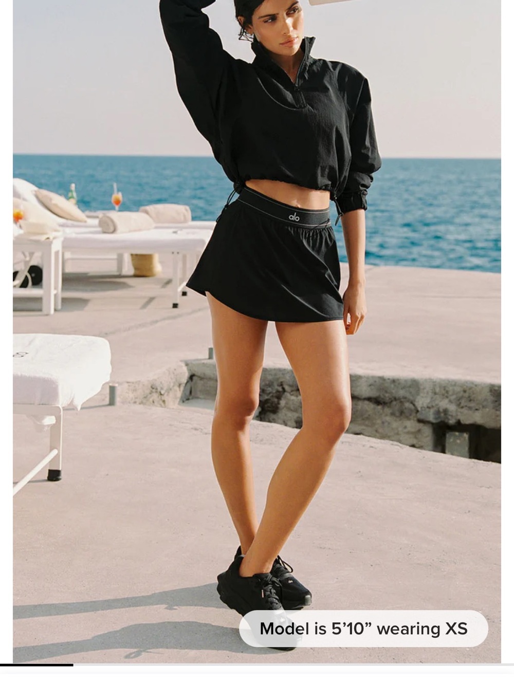 ALO Yoga Black Active Skort